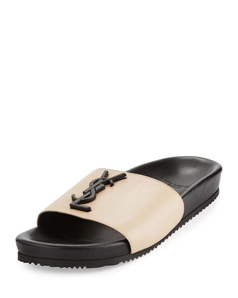 ysl slides|saint laurent sandals flat.